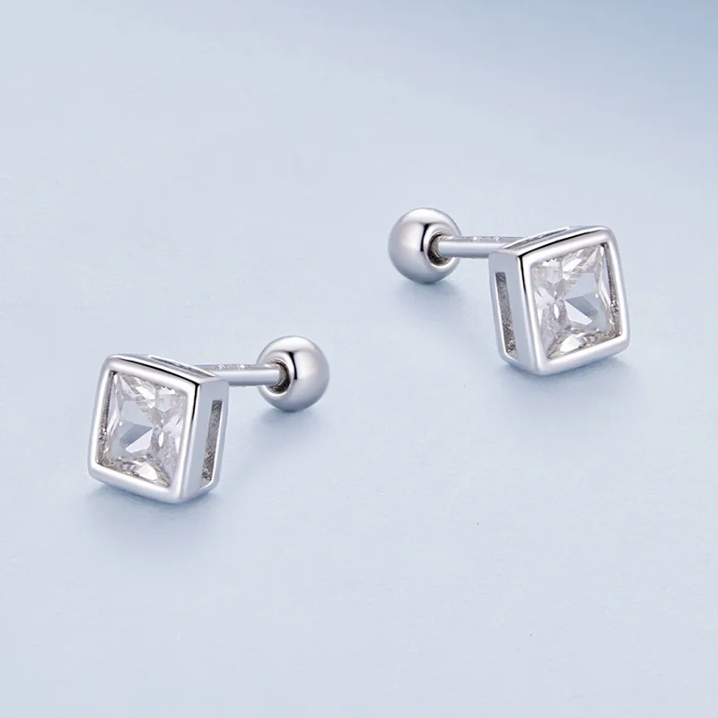(imagem para) Brincos de Argola com Zircônia Estilo Princesa Pandora - BSE885-L - Visualizar 3