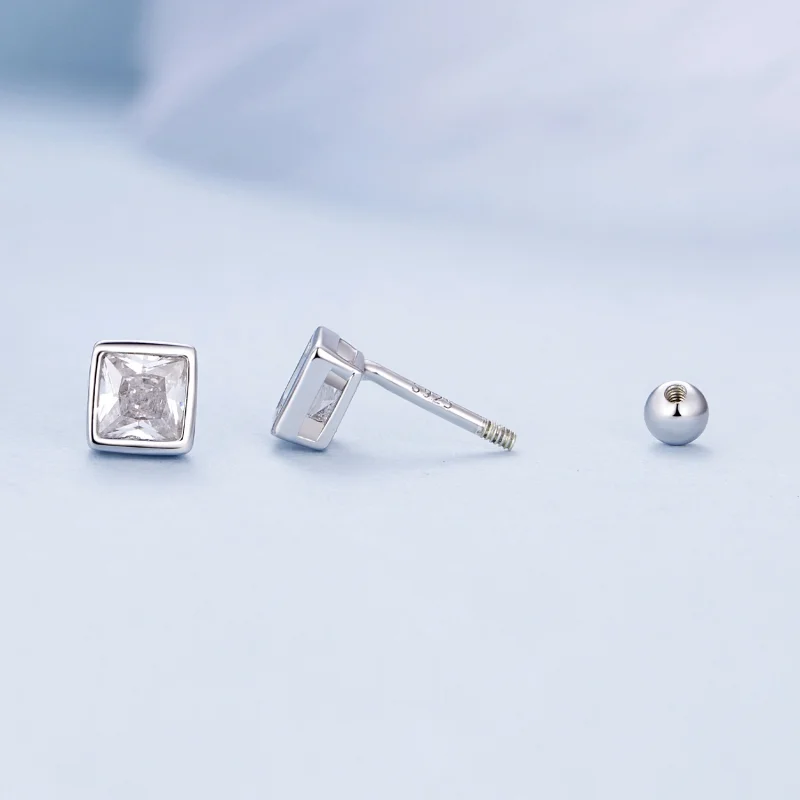 (imagem para) Brincos de Argola com Zircônia Estilo Princesa Pandora - BSE885-L - Visualizar 4