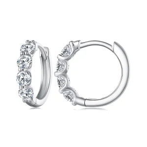 (imagem para) Brincos de Argola em Moissanite Estilo Pandora - MSE030