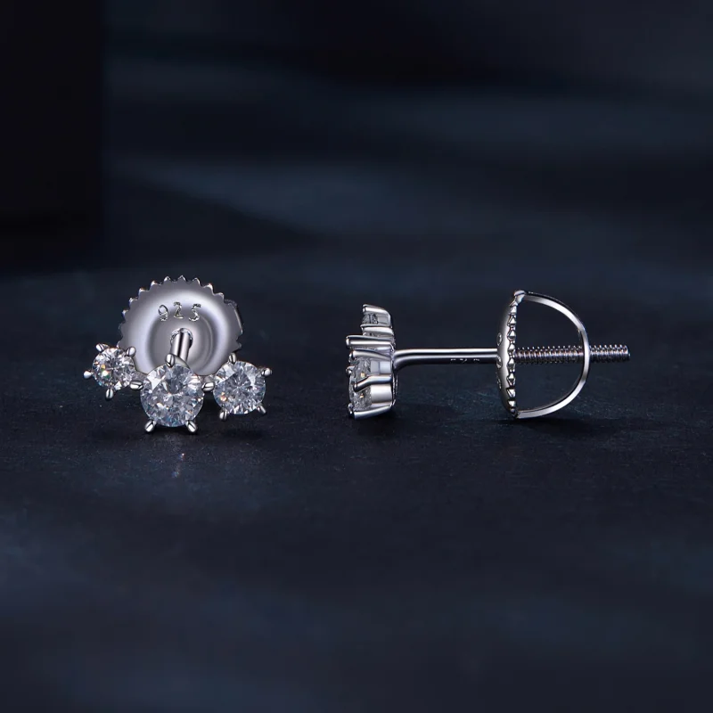 (imagem para) Brincos de Argola em Moissanite Estilo Pandora (Um Certificado) - MSE034 - Visualizar 3