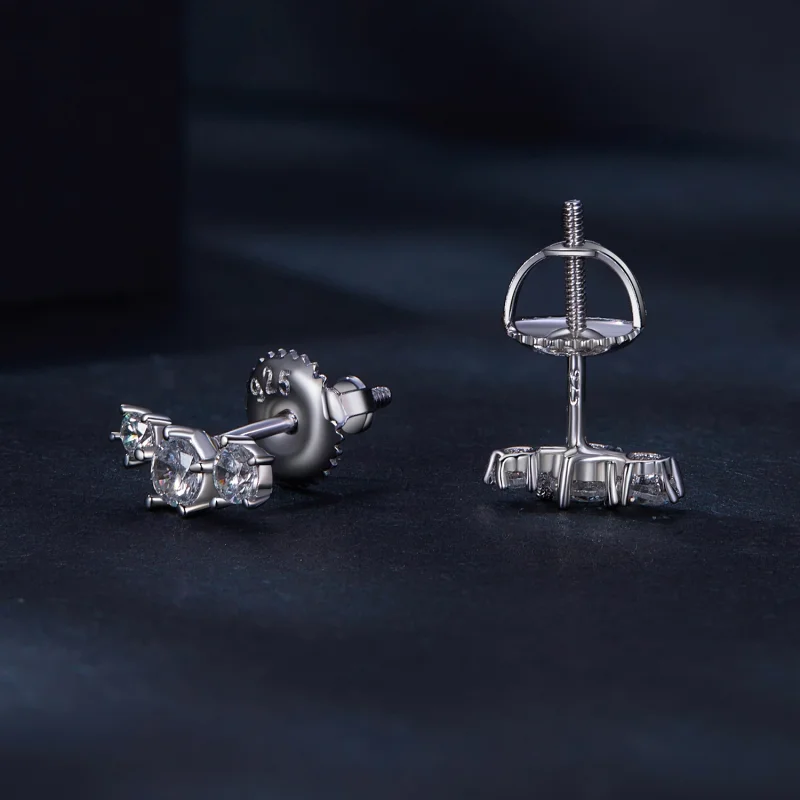 (imagem para) Brincos de Argola em Moissanite Estilo Pandora (Um Certificado) - MSE034 - Visualizar 4