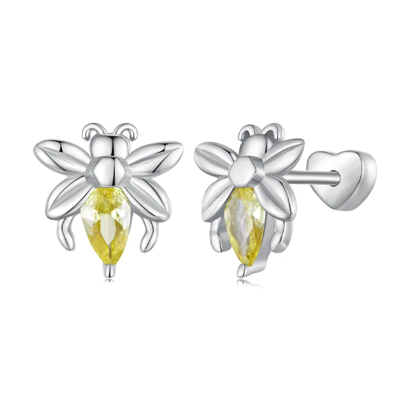 (imagem para) Brincos de Argola Estilo Pandora Bee Two Wear - SCE1580 - Visualizar 8