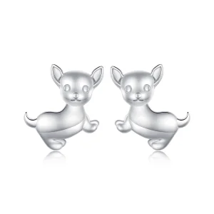 (imagem para) Brincos de Argola Estilo Pandora Chihuahua - SCE1620