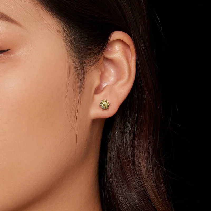 (imagem para) Brincos de Argola Estilo Pandora com Esmeraldamoissanita - MSE025-LGN - Visualizar 3