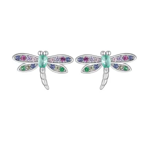 (imagem para) Brincos de Argola Estilo Pandora com Libélula - BSE795