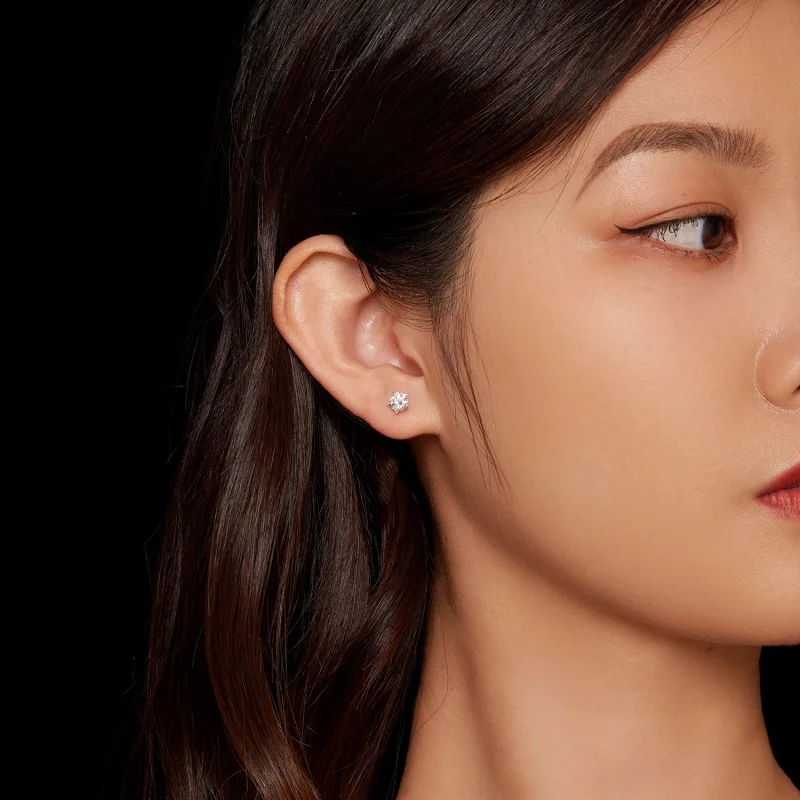 (imagem para) Brincos de Argola Estilo Pandora com Moissanita 0.5Ct - MSE024-S - Visualizar 4