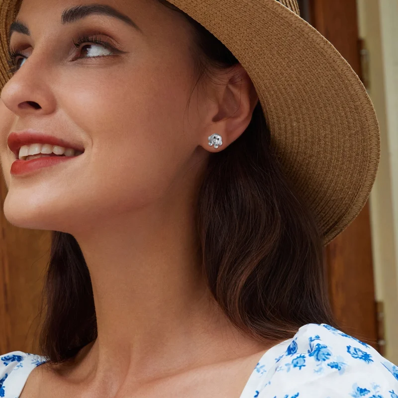 (imagem para) Brincos de Argola Estilo Pandora com Ursinho - SCE1631 - Visualizar 8