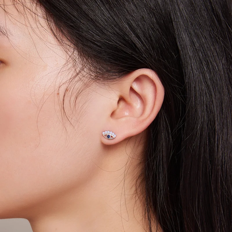 (imagem para) Brincos de Argola Estilo Pandora Olhos de Diabo Duas Formas de Usar - SCE1581 - Visualizar 6