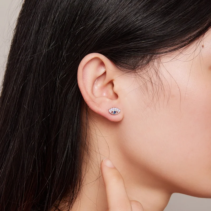 (imagem para) Brincos de Argola Estilo Pandora Olhos de Diabo Duas Formas de Usar - SCE1581 - Visualizar 7