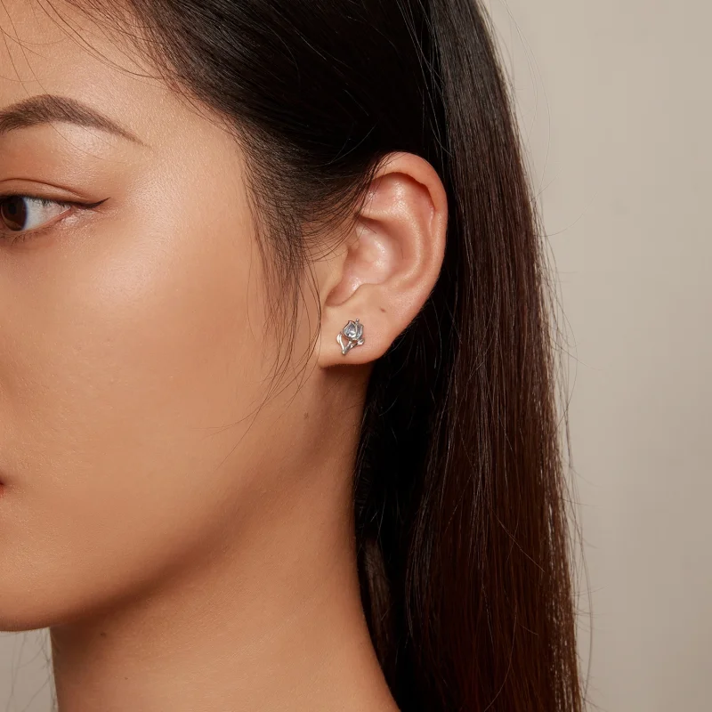 (imagem para) Brincos de Argola Estilo Tulipa Pandora - BSE873 - Visualizar 5