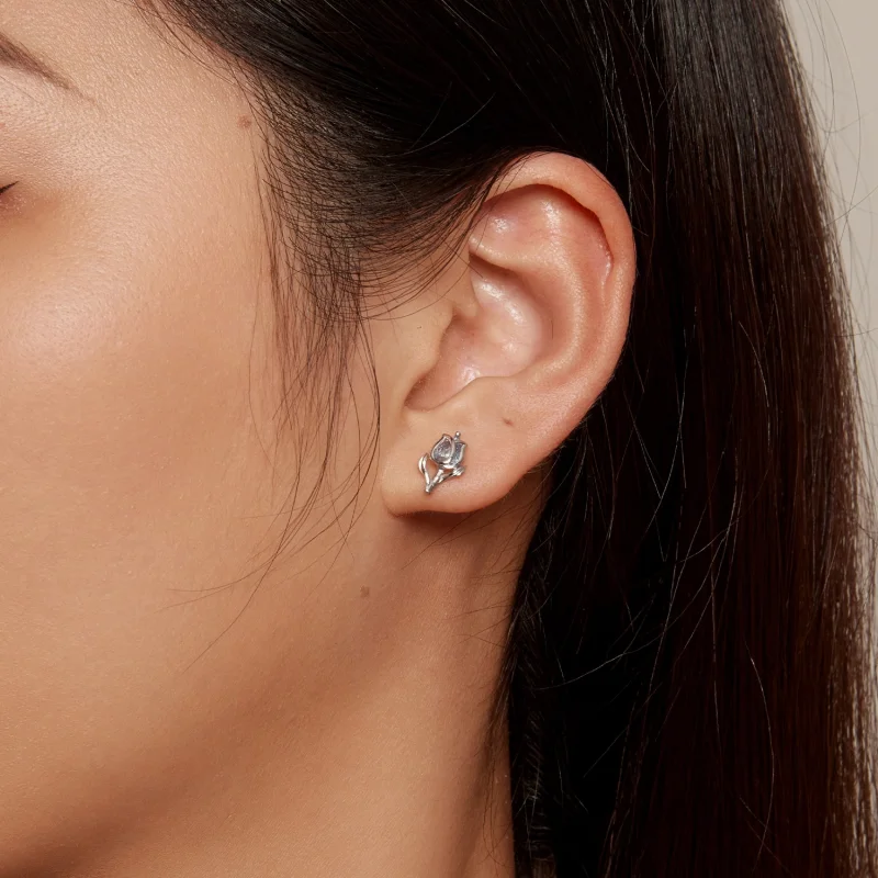 (imagem para) Brincos de Argola Estilo Tulipa Pandora - BSE873 - Visualizar 7