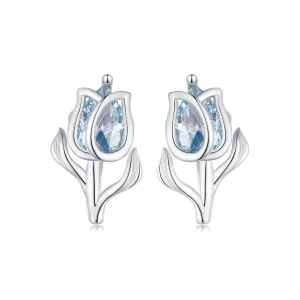 (imagem para) Brincos de Argola Estilo Tulipa Pandora - BSE873