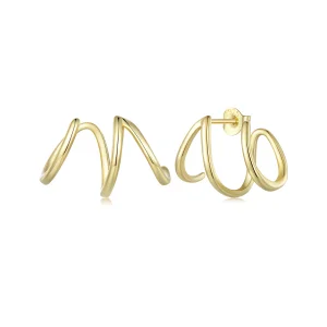 (imagem para) Brincos de Argola Linhas Simples Estilo Pandora - SCE986-B