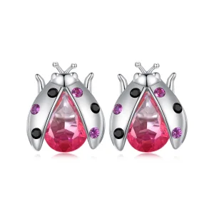 (imagem para) Brincos de Argola Pandora Style Ladybug - SCE1634