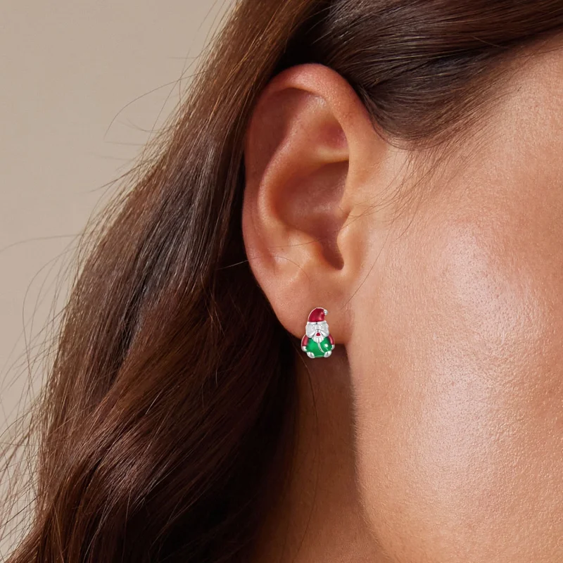 (imagem para) Brincos de Argola Pandora Style que Brilham no Escuro de Natal - BSE918 - Visualizar 5