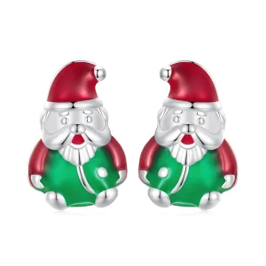 (imagem para) Brincos de Argola Pandora Style que Brilham no Escuro de Natal - BSE918
