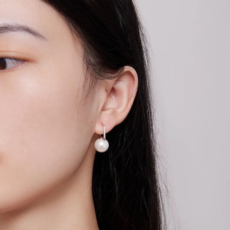 (imagem para) Brincos de Argola Simples com Contas de Concha Estilo Pandora - SCE1583 - Visualizar 6