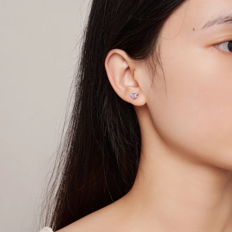 (imagem para) Brincos de Borboleta Estilo Pandora com Rosca - BSE797 - Visualizar 5