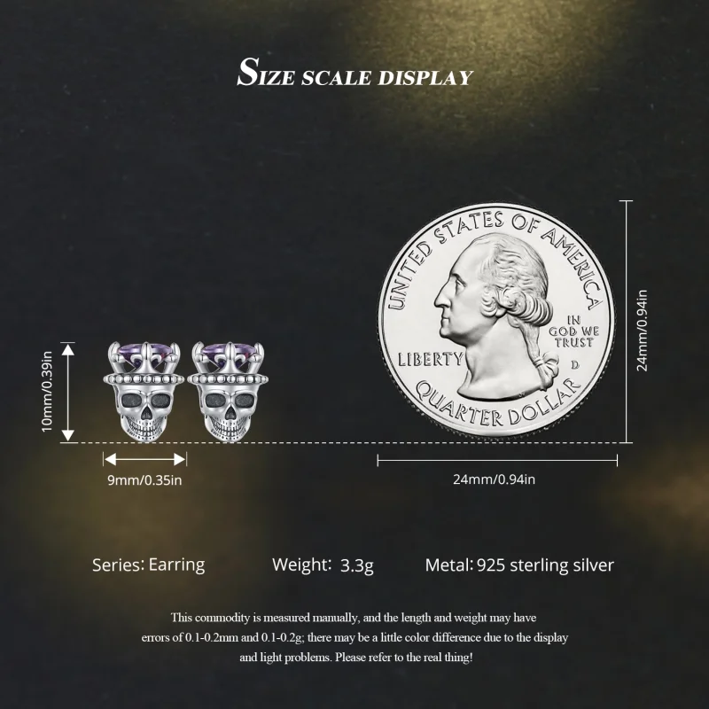 (imagem para) Brincos de Pressão Pandora Style Rei Esqueleto - BSE892 - Visualizar 7