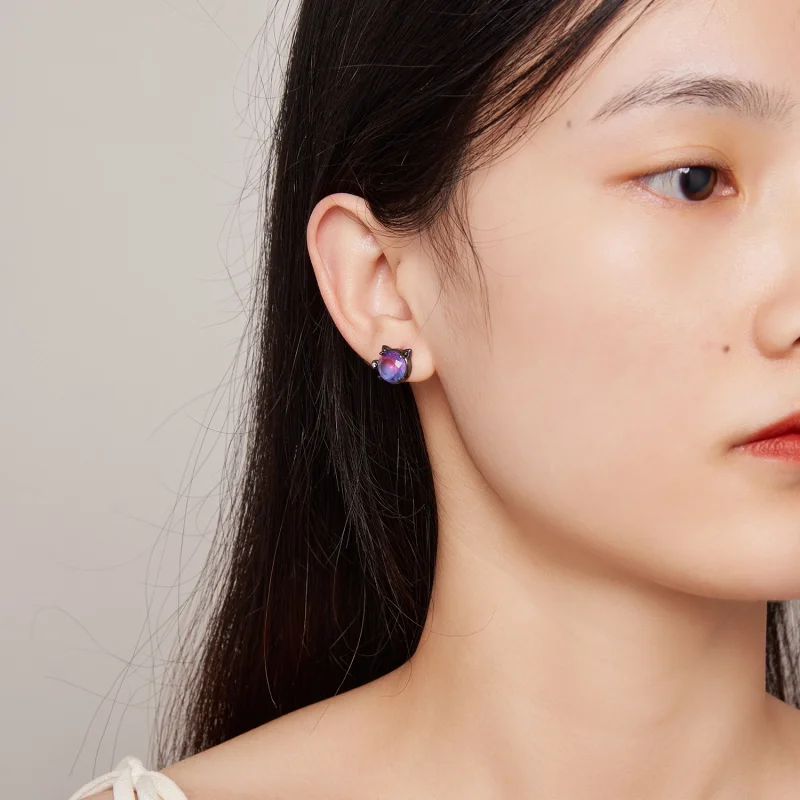 (imagem para) Brincos de Stud no Estilo Pandora com Gatos - SCE1568 - Visualizar 6