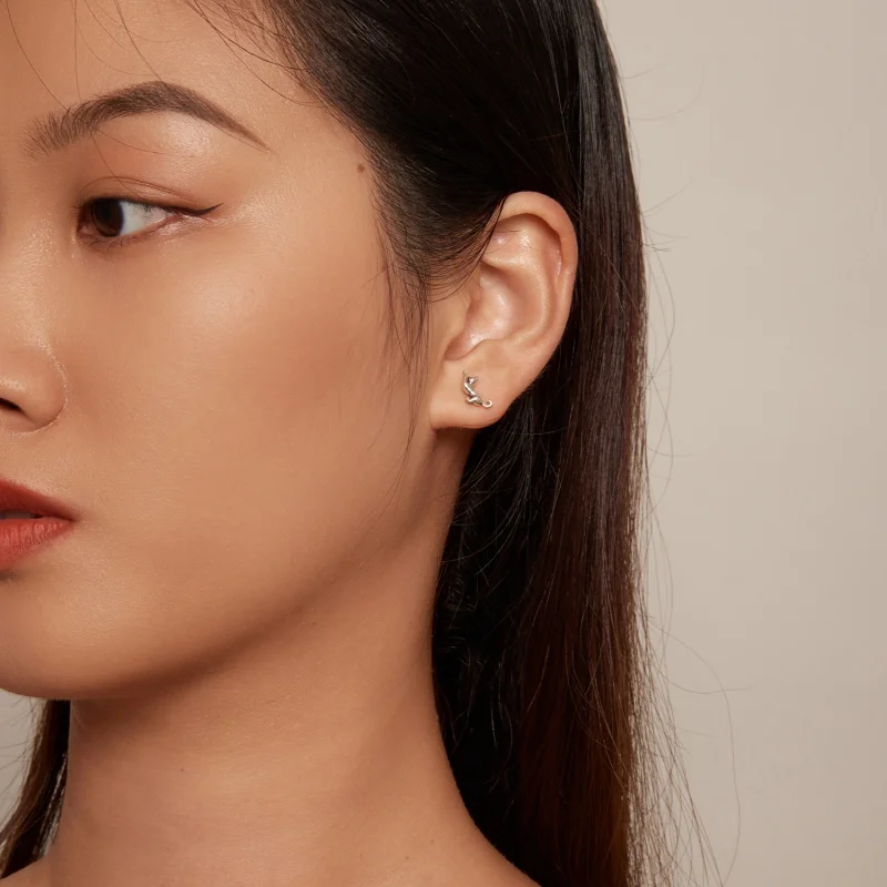 (imagem para) Brincos de Stud no Estilo Pandora com Gatos - SCE1630 - Visualizar 5