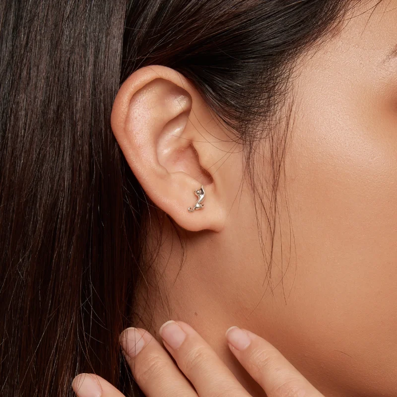 (imagem para) Brincos de Stud no Estilo Pandora com Gatos - SCE1630 - Visualizar 7