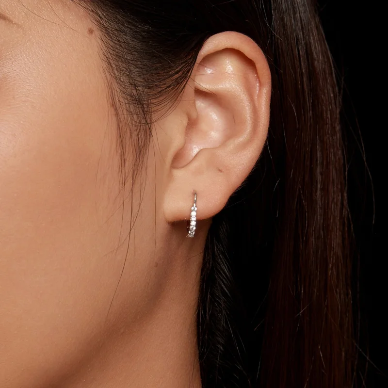 (imagem para) Brincos Pandora Style com Moissanite em Formato de Coração (Um Certificado) - MS - Visualizar 5