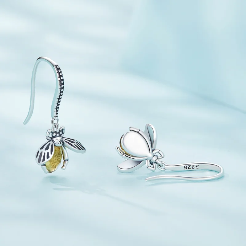 (imagem para) Brincos Pandora Style com Pingente de Abelha - SCE1570 - Visualizar 3