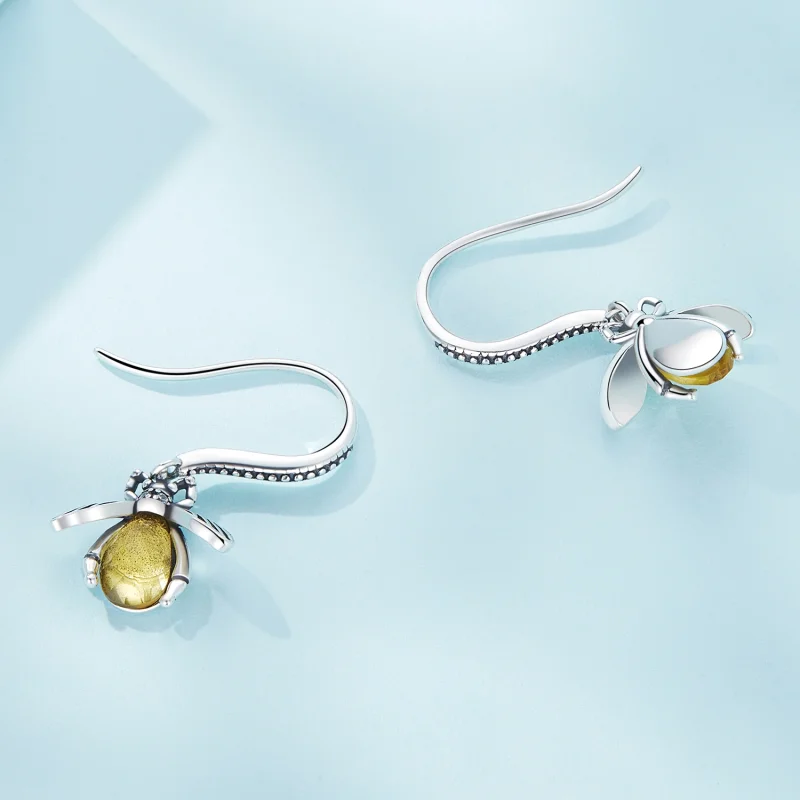 (imagem para) Brincos Pandora Style com Pingente de Abelha - SCE1570 - Visualizar 4