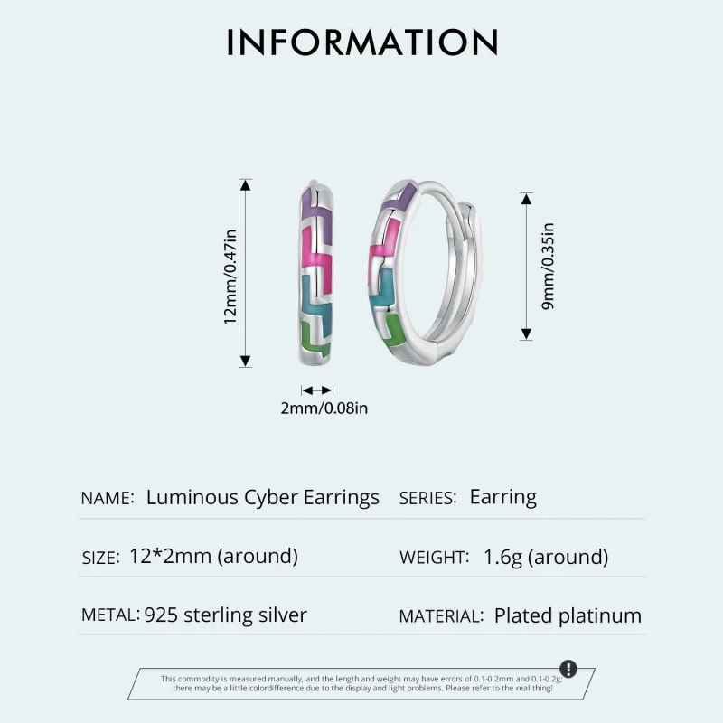 (imagem para) Brincos Pandora Style Cyber Luminosos - SCE1645 - Visualizar 5