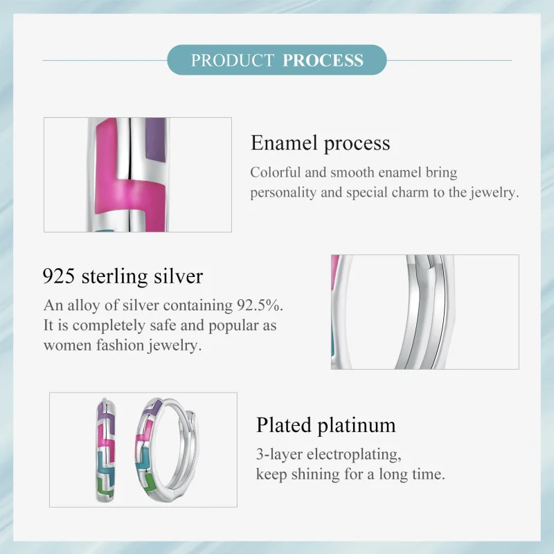 (imagem para) Brincos Pandora Style Cyber Luminosos - SCE1645 - Visualizar 7