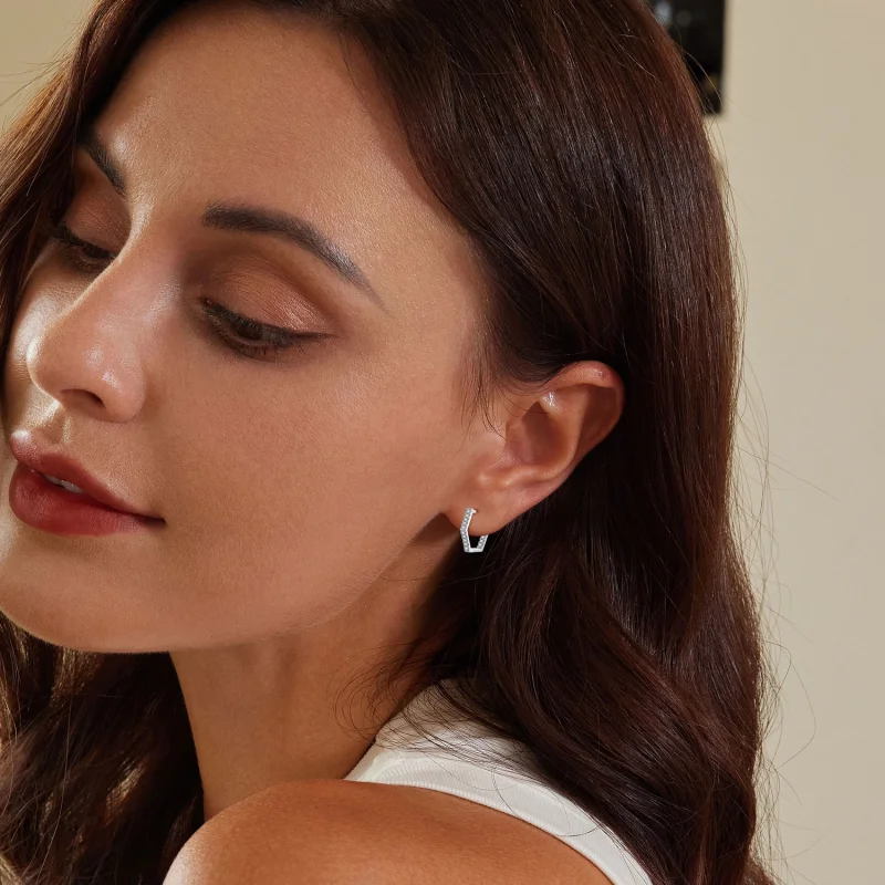 (imagem para) Brincos Pandora Style em Argola Seis Lados - BSE917 - Visualizar 6