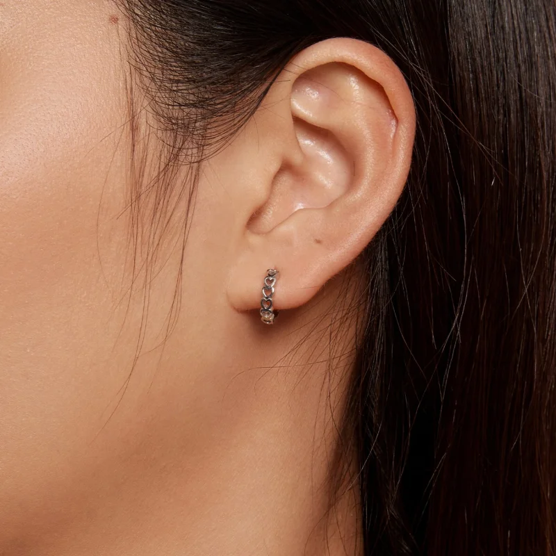 (imagem para) Brincos Pandora Style em Formato de Coração com Aro - BSE880 - Visualizar 5