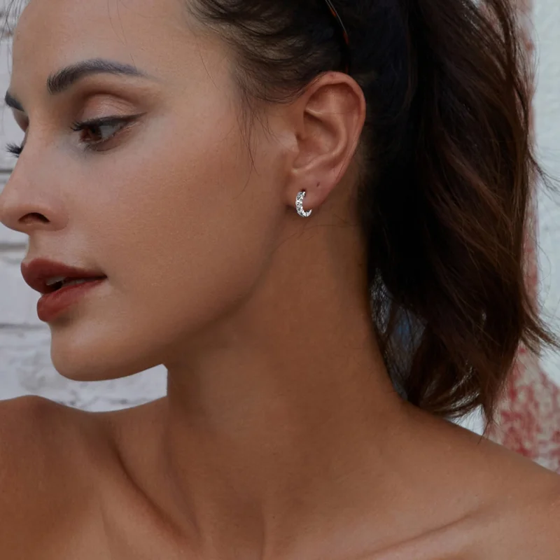 (imagem para) Brincos Pandora Style em Formato de Coração com Aro - BSE880 - Visualizar 8