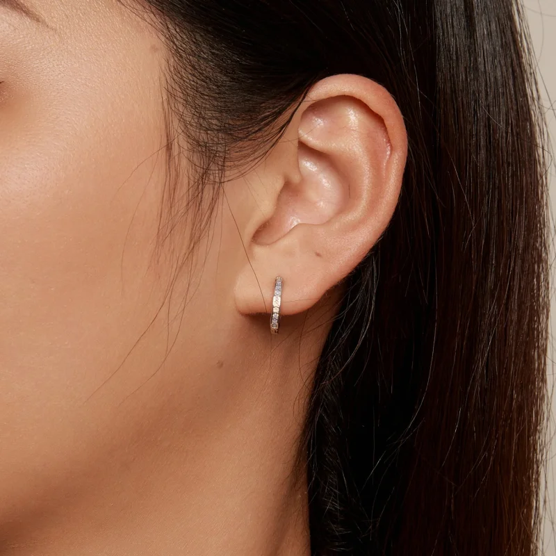 (imagem para) Brincos Pandora Style em Opala Rosa - BSE875 - Visualizar 5