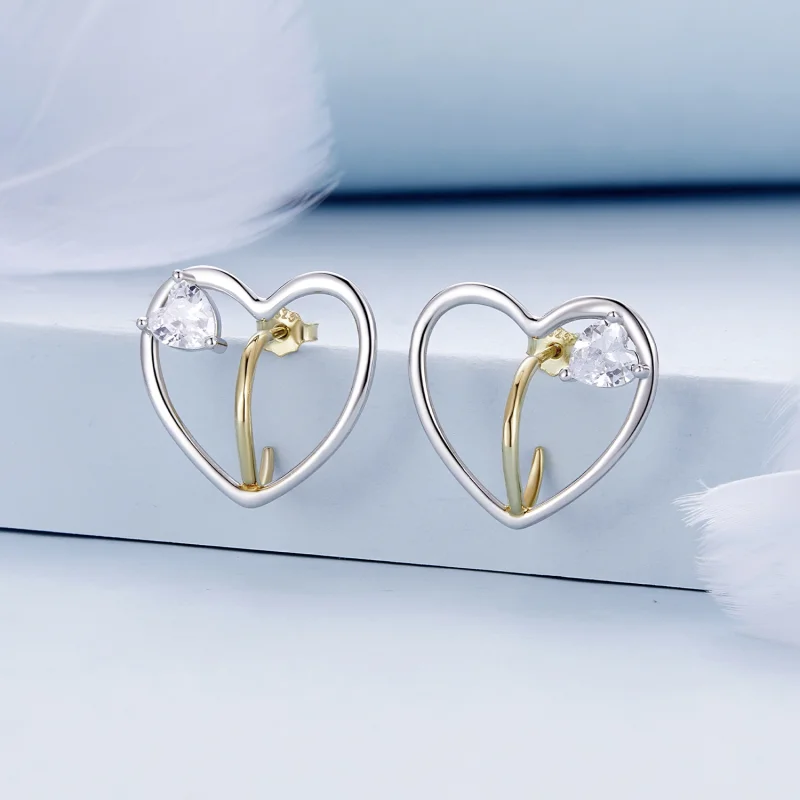(imagem para) Brincos Pandora Style Love Studs - BSE888 - Visualizar 2