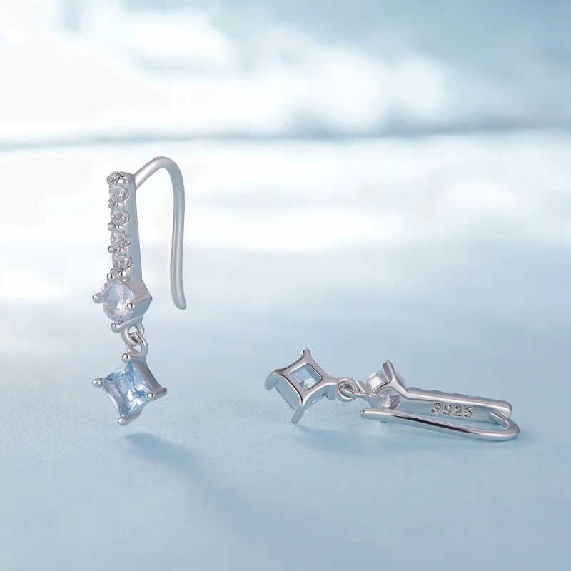 (imagem para) Brincos Pendentes Estilo Pandora com Pedras Lapidadas - SCE1586 - Visualizar 2