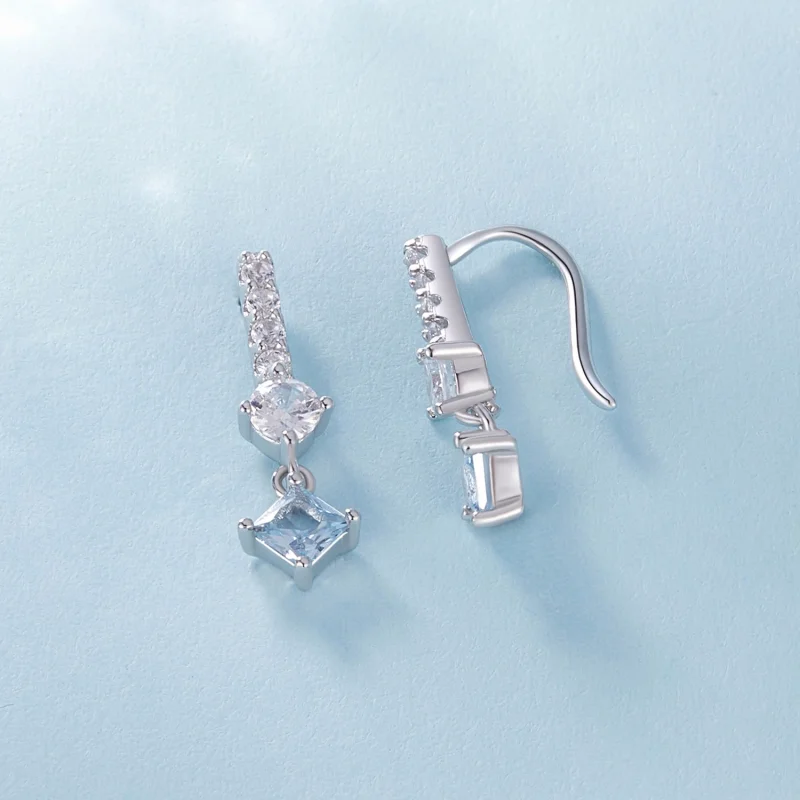 (imagem para) Brincos Pendentes Estilo Pandora com Pedras Lapidadas - SCE1586 - Visualizar 4