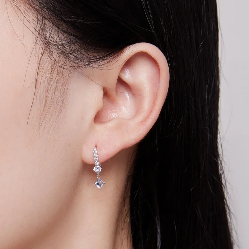 (imagem para) Brincos Pendentes Estilo Pandora com Pedras Lapidadas - SCE1586 - Visualizar 6