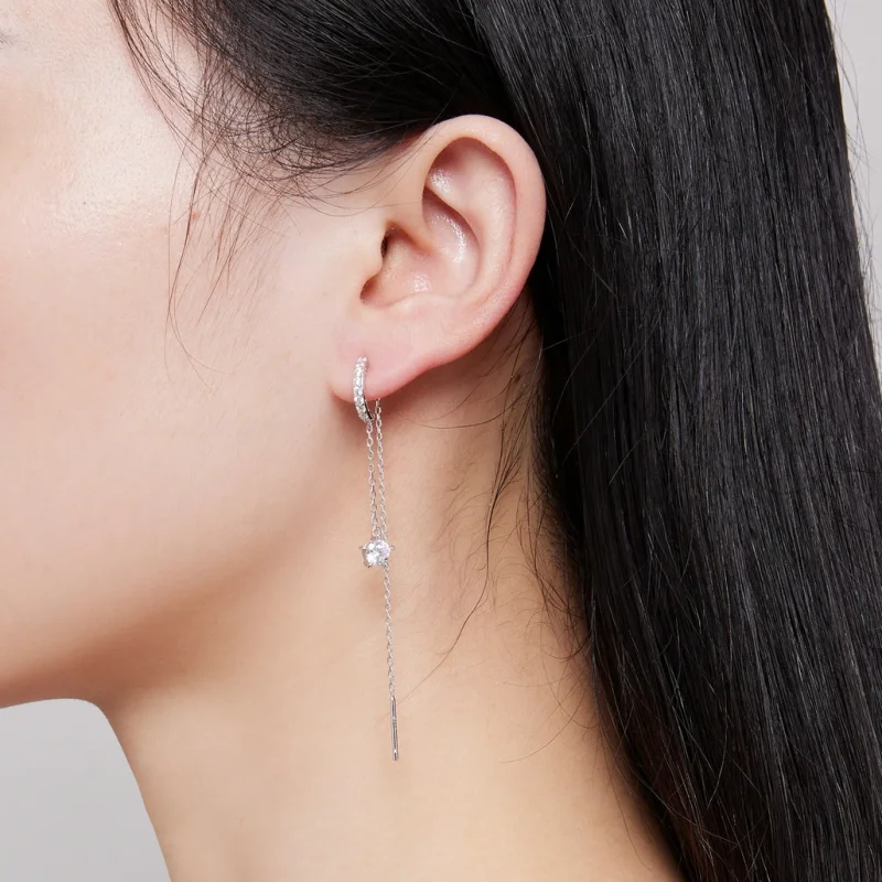 (imagem para) Brincos Pendentes Estilo Pandora Exclusivos - BSE830 - Visualizar 5