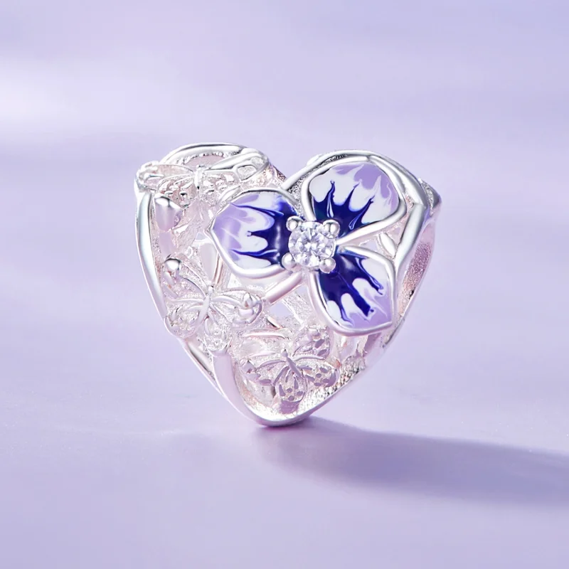 (imagem para) Charm Amores-perfeitos Estilo Pandora - SCC2585 - Visualizar 2