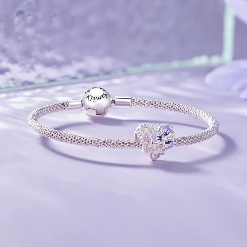 (imagem para) Charm Amores-perfeitos Estilo Pandora - SCC2585 - Visualizar 5
