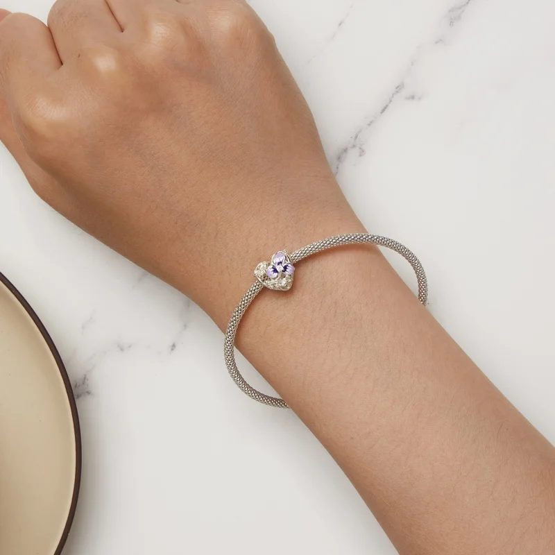 (imagem para) Charm Amores-perfeitos Estilo Pandora - SCC2585 - Visualizar 6