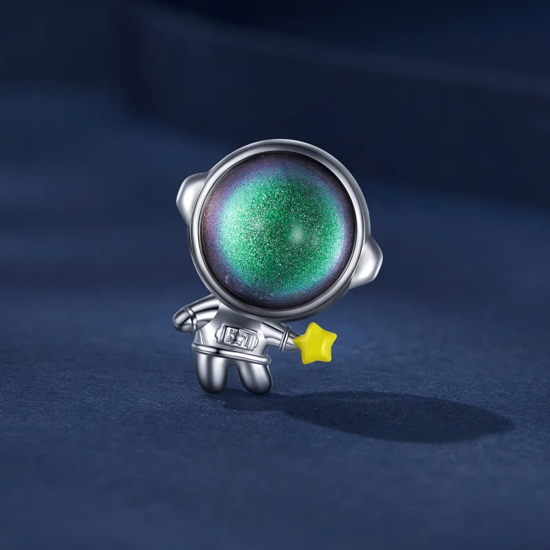 (imagem para) Charm Astronauta Estrela Estilo Pandora - BSC793 - Visualizar 2