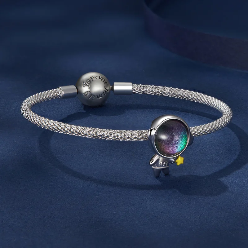 (imagem para) Charm Astronauta Estrela Estilo Pandora - BSC793 - Visualizar 5