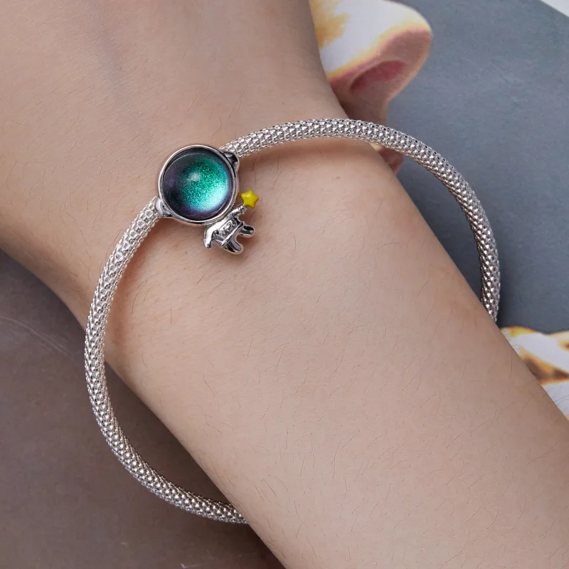 (imagem para) Charm Astronauta Estrela Estilo Pandora - BSC793 - Visualizar 6