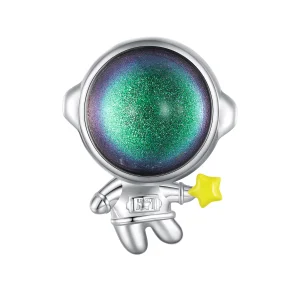(imagem para) Charm Astronauta Estrela Estilo Pandora - BSC793