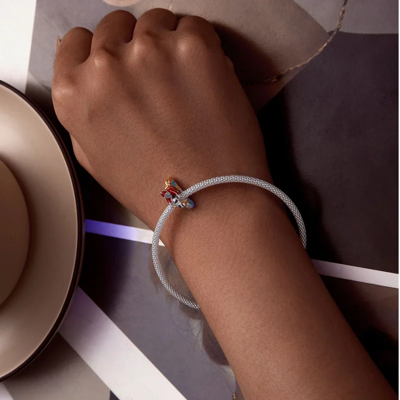 (imagem para) Charm Brilhante do Papai Noel Está Aqui Estilo Pandora - SCC2645 - Visualizar 7