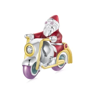 (imagem para) Charm Brilhante do Papai Noel Está Aqui Estilo Pandora - SCC2645