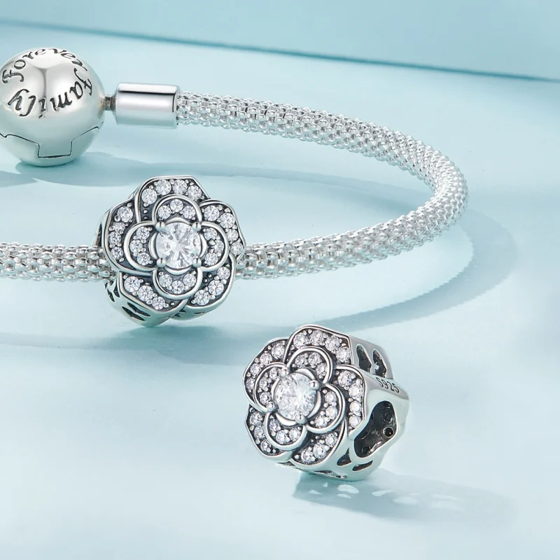 (imagem para) Charm Camélia Estilo Pandora - SCC2493 - Visualizar 4